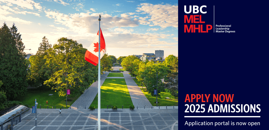 UBC MEL MHLP 2025 admissions - applications now open
