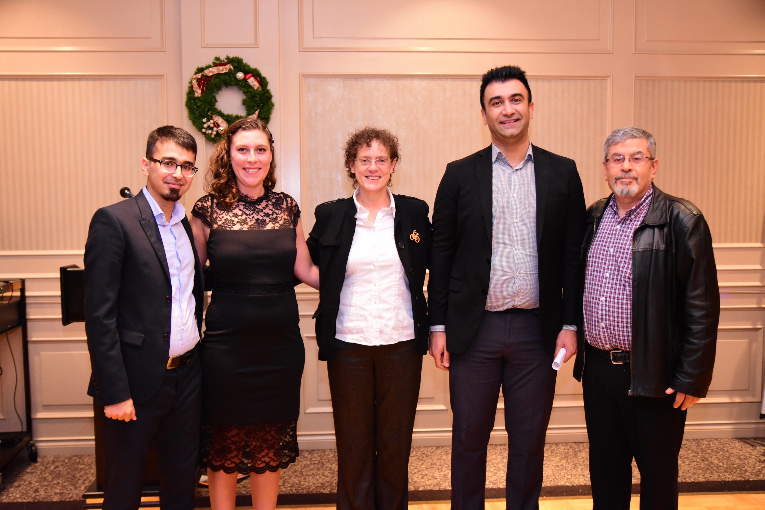 MEL and MHLP Graduation Gala: MEL in Integrated Water Management Graduates with Program Co-Directors Dr. Sue Baldwin and Dr. Ziad Shawwash